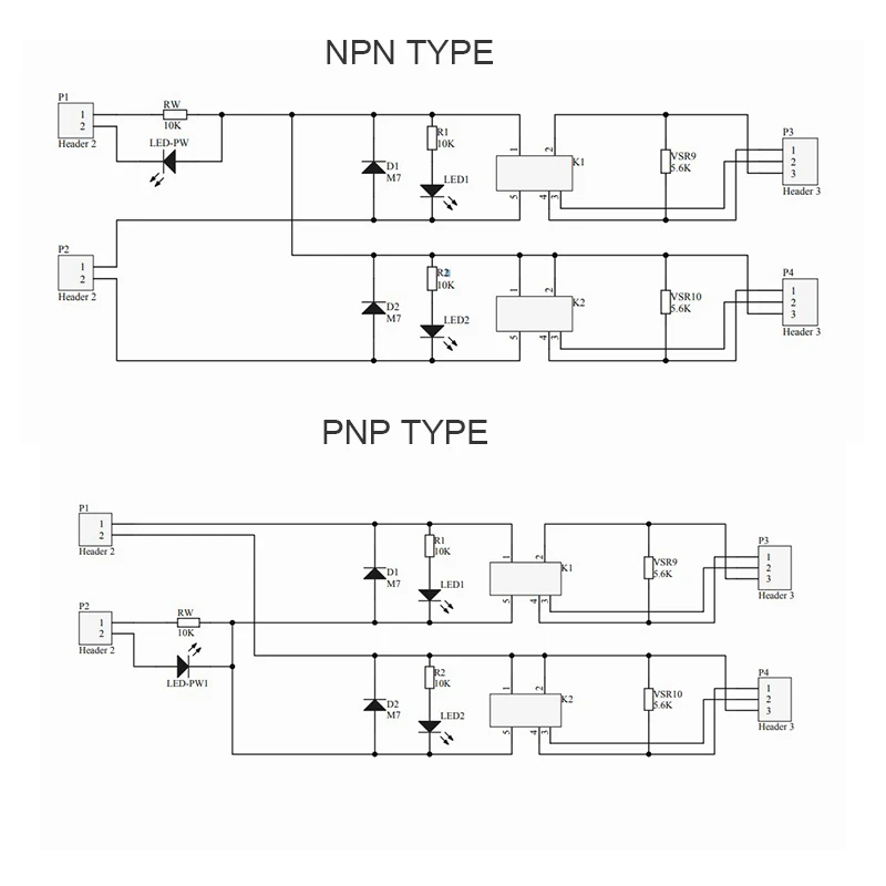 G2R-2 6-канальный релейный модуль 2NO 2NC Электронный DPDT переключатель 12V 24V Релейная плата 4