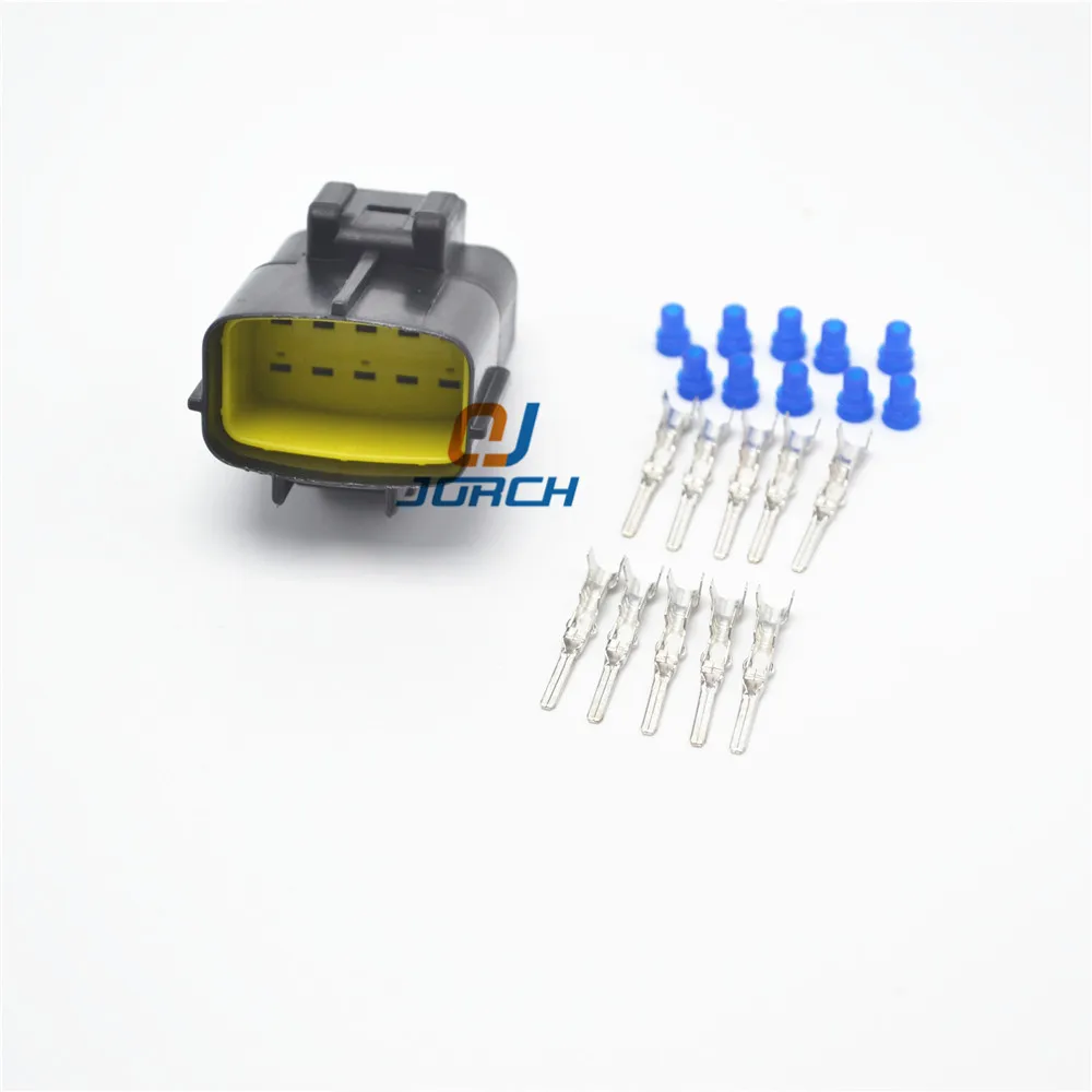 5 комплектов 10-контактных штекерных электрических вилок Tyco/Amp, водонепроницаемый автоматический разъем с клеммами и уплотнениями 174657-2 0