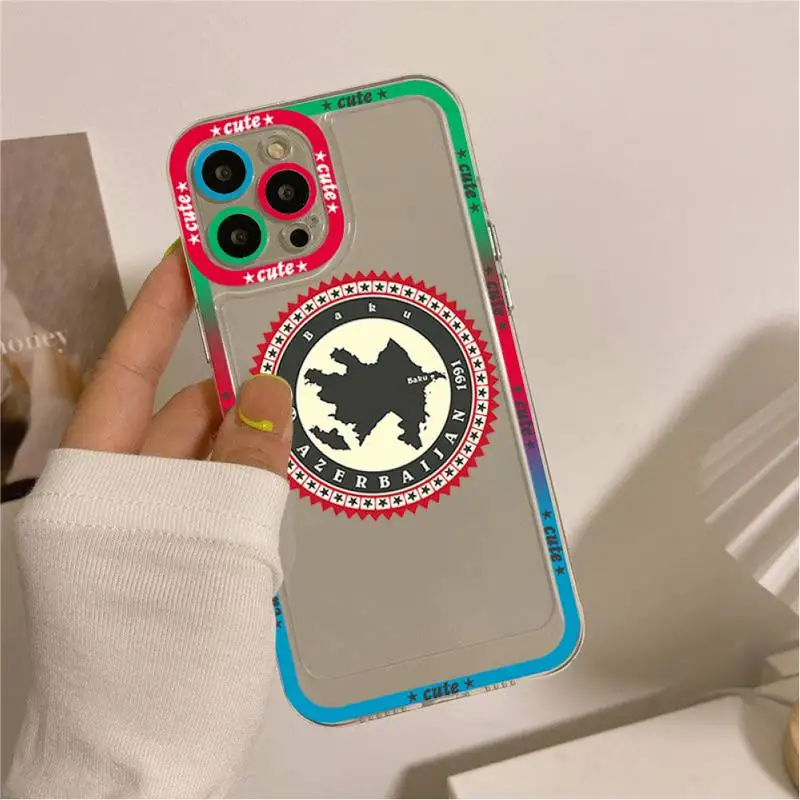 Чехол для телефона с флагом Азербайджана Buta для iPhone 11 12 13 Mini Pro Max 14 Pro Max Case Shell 2