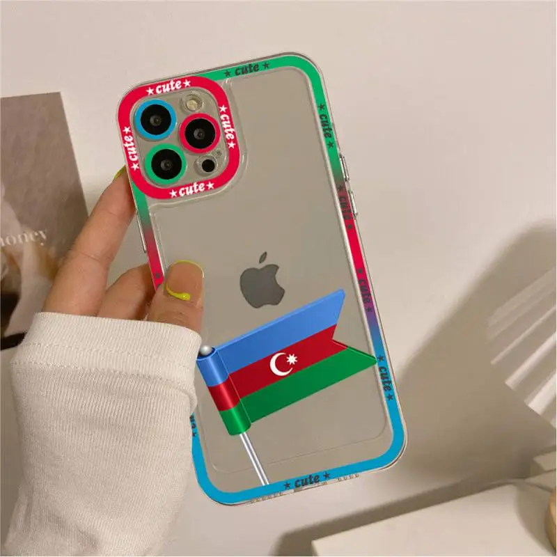 Чехол для телефона с флагом Азербайджана Buta для iPhone 11 12 13 Mini Pro Max 14 Pro Max Case Shell 5