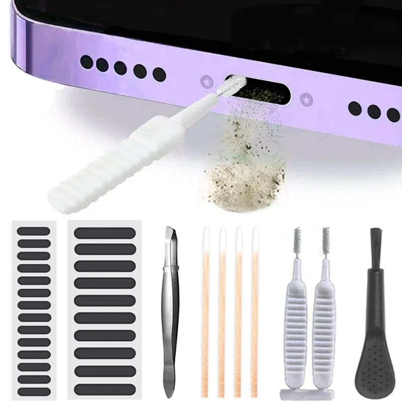 универсальный набор инструментов для очистки динамиков телефона от пыли Универсальная Пылезащитная щетка для iPhone Samsung Xiaomi 0