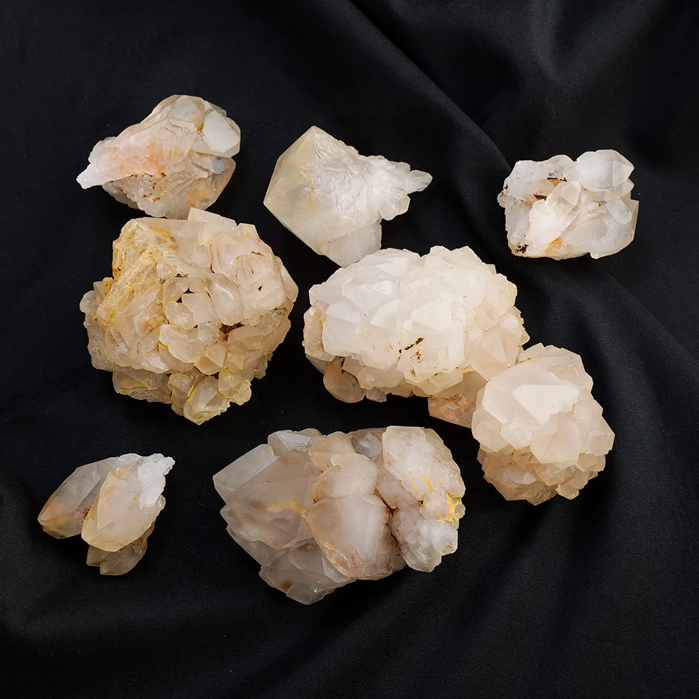 1шт Натуральный кристалл Необработанный Камень Кластер прозрачного кварца Неправильной формы Целебный камень Кластер белого кристалла Образцы минералов 5
