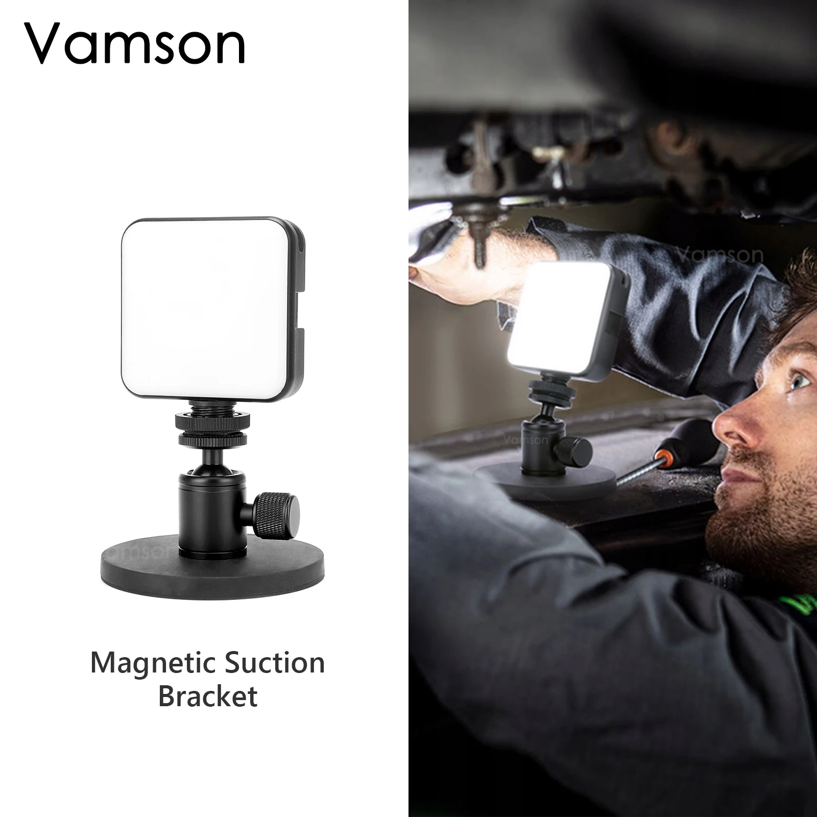 Магнитное Крепление с Шаровой Головкой Vamson 360 для iPhone Huawei Samsung с Заполняющей лампой для Аксессуаров Gopro Hero 11 Insta360 X3 0