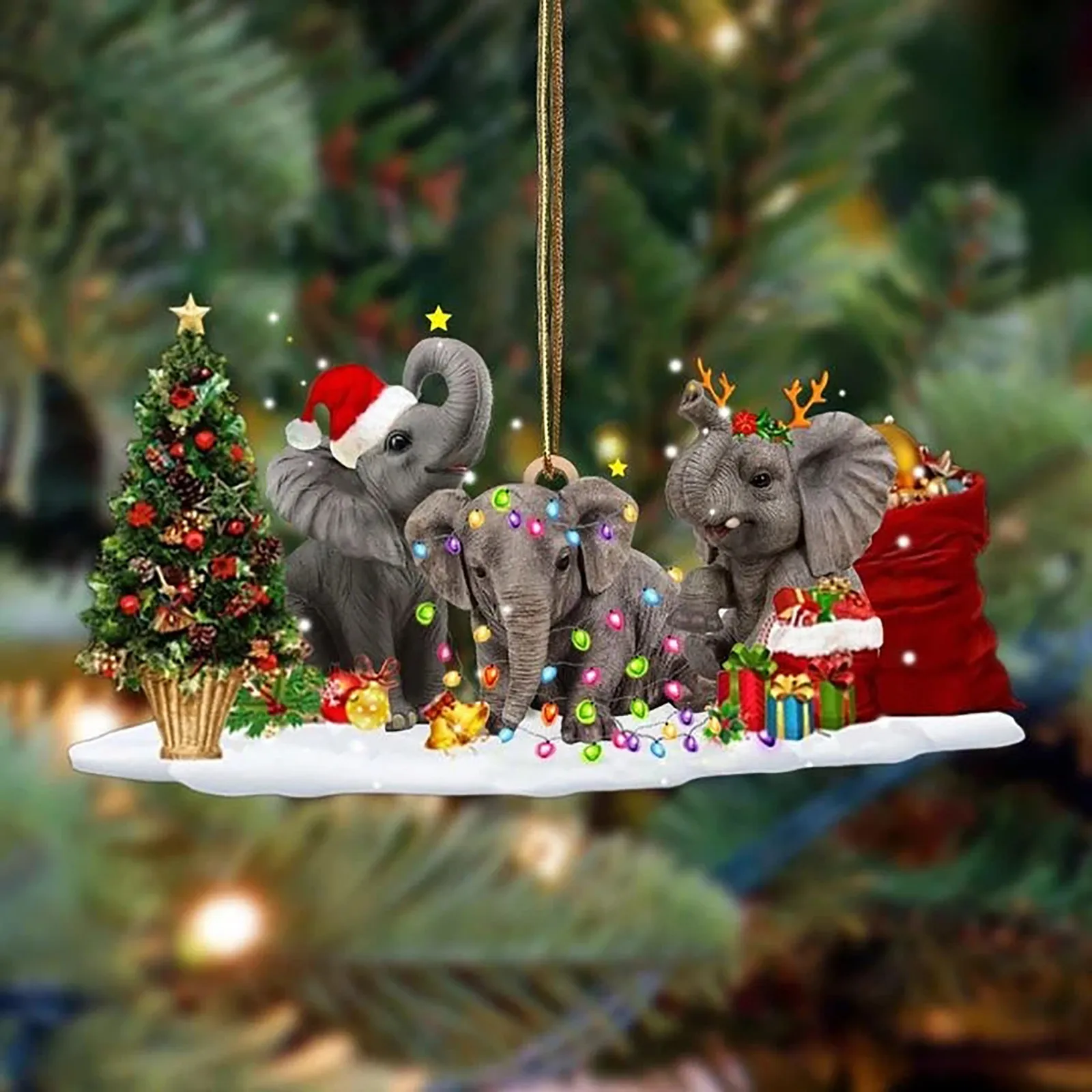 2023 Новогодний подарок Елочные украшения гномы Деревянные подвески Рождественские украшения для дома Noel # 50g 2