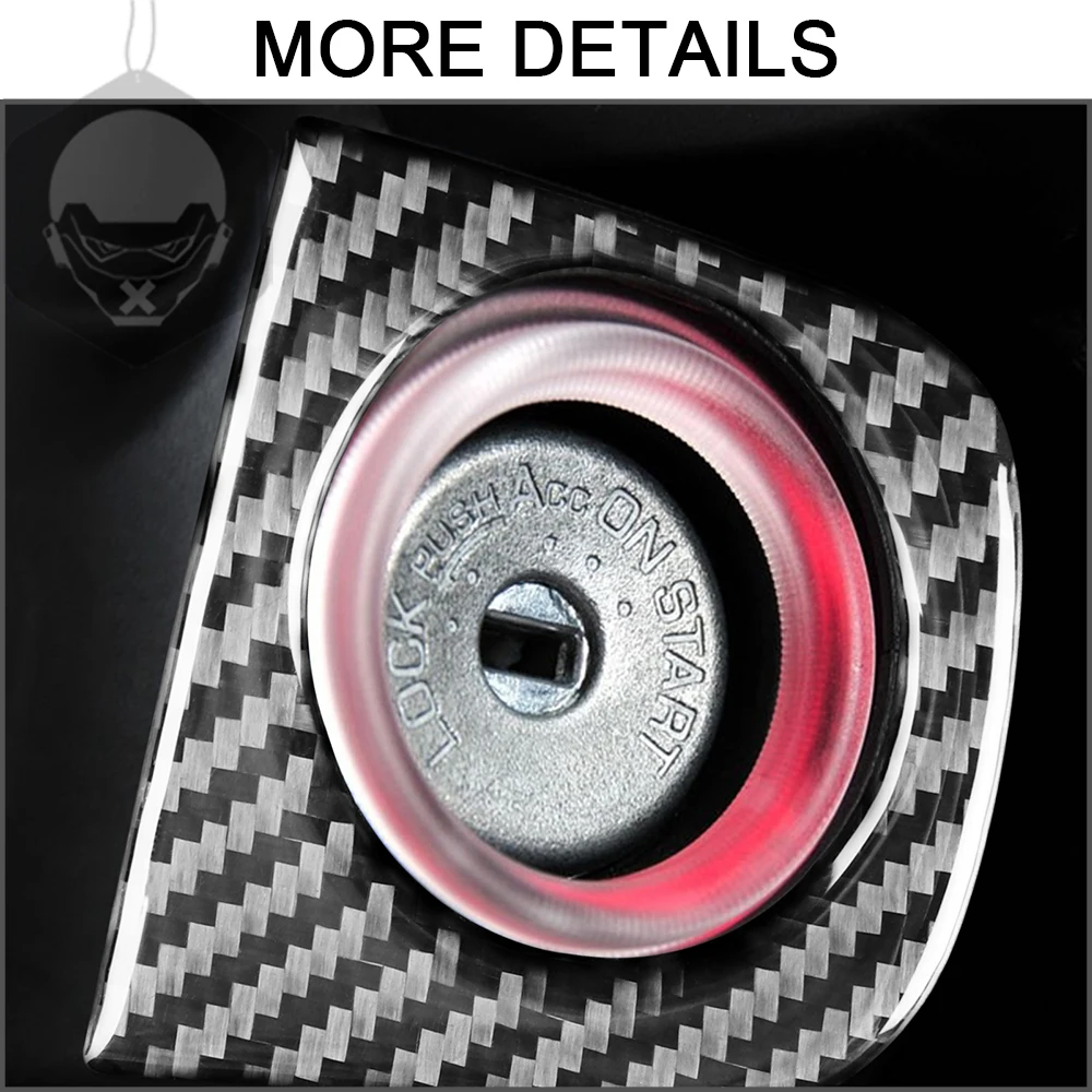 Для Subaru Legacy/Outback 2010-2014 Кольцо для запуска ключей из углеродного волокна, круг для укладки, накладка, аксессуары для украшения, наклейка 1