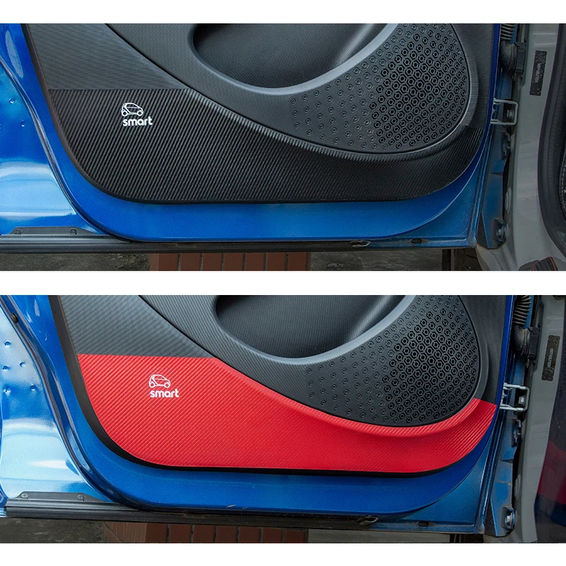 Кожаная декоративная защитная наклейка на дверь автомобиля для Mercedes Smart 453 Fortwo Forfour, аксессуары для интерьера, товары 1