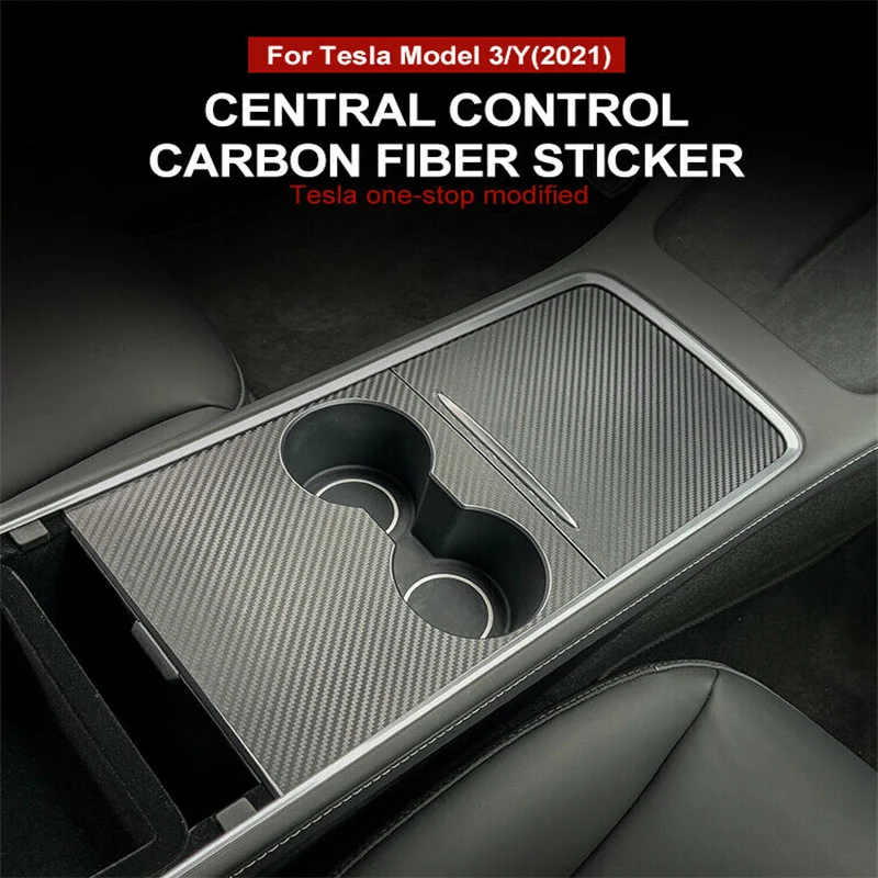 Защитная наклейка центральной панели управления автомобиля наклейка для модификации интерьера автомобиля для Tesla Model 3 /Y 2021 0