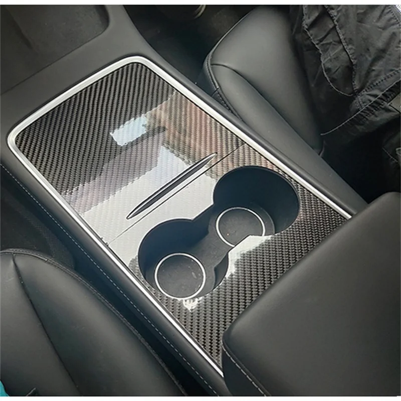 Защитная наклейка центральной панели управления автомобиля наклейка для модификации интерьера автомобиля для Tesla Model 3 /Y 2021 5