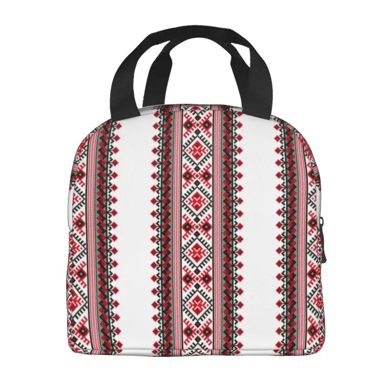 Украина, Вышиванка, Изолированные сумки для ланча в богемном геометрическом стиле, термоохладитель Bento Box School 1