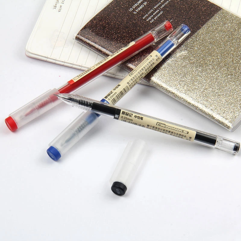 Набор гелевых ручек с черными / синими /красными чернилами 0,35 мм, стержень для заправки, Школьный офис, канцелярские принадлежности для рисования, студенческая гелевая ручка с чернилами 3