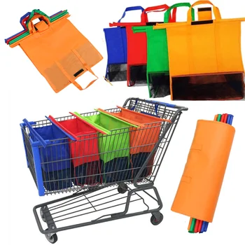 1шт корзина для покупок тележка сумка тележка супермаркет хозяйственные сумки Складные Многоразовые Экологически Чистые сумки для магазина Сумки-Тотализаторы