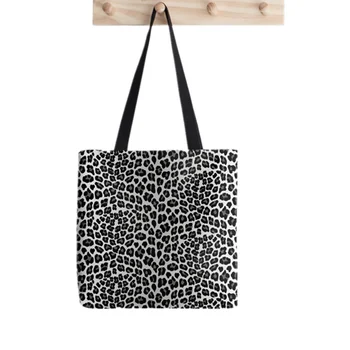 2021 Shopper Snow Leopard Personality Printed Tote Bag женская сумка-шоппер в стиле Харадзюку для девочек, сумка для покупок на плечо, Женская Холщовая сумка