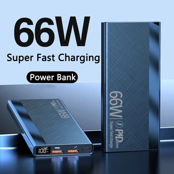 30000 мАч Power Bank 66 Вт Сверхбыстрая зарядка для iPhone 13 14 Pro Huawei Xiaomi Samsung PD Внешнее зарядное устройство Powerbank мощностью 20 Вт