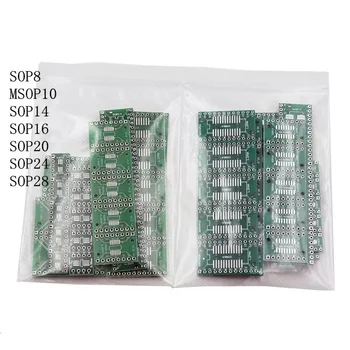 35ШТ SMD для встроенной печатной платы 7 конверсионных плат MSOP10 SOT-23 SOP8 ~ 16 ~ 24 ~ 28