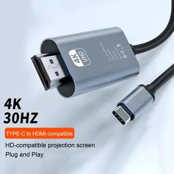 4K Type C-HDMI-совместимый Кабель USB C-HDMI-совместимый Кабельный Конвертер Thunderbolt 3 Адаптер Для Macbook iPad Samsung S8