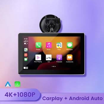 7-дюймовый универсальный дисплей carplay для легкового автомобиля, грузовика, фургона с сенсорным управлением, Carplay Monitor, портативный Беспроводной CarPlay Android auto GPS 1080P