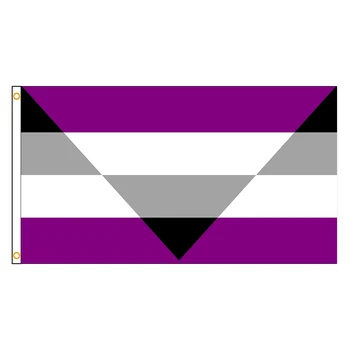 90x150 см Сообщество ЛГБТ QIA Ace Несексуальность Асексуальность Флаг бесполой гордости для украшения