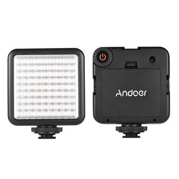 Andoer W81 Мини-Камера Светодиодная Световая Панель 6,5 Вт 6000 К Видео Лампа с Адаптером для Крепления на Башмак для Стабилизатора Zhiyun для Canon Nikon Sony