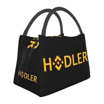 Binance Hodler Изолированные сумки для ланча для женщин, кулер для майнинга криптовалюты BNB, термос для ланча, Пляжный кемпинг, путешествия