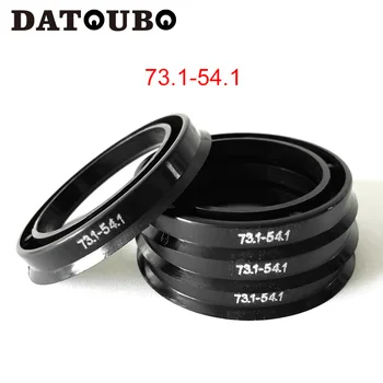 DATOUBO 4 шт./лот, центральные кольца для автомобильных колес из черного пластика, размер 73,1 - 54,1 мм, кольца для ступиц от 73,1 мм до 54,1 мм, автомобильные аксессуары.