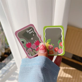 INS Корейское симпатичное 3D зеркало для макияжа, складная ручка, держатель для телефона Tok, для iPhone, Поддержка гнезда для кольца на палец, Griptok Universal