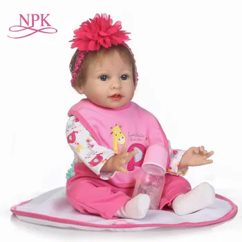 NPK кукла Реборн с мягким настоящим нежным на ощупь телом из ткани нового дизайна игрушки для детей, играющих в Рождественский подарок