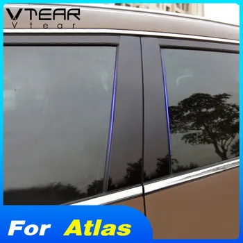 Vtear для Geely atlas автомобильное окно BC наклейка на стойку накладка пленка ПВХ аксессуары для экстерьера автомобиля-стайлинг украшения 2018 2019
