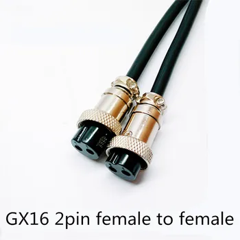 Авиационный штекер GX16 2p/3p/4pin, удлинитель от женщины к женщине, кабель 100 см