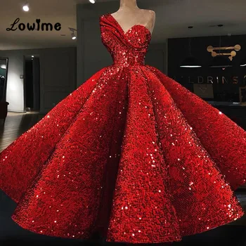 Бальное платье, красные платья для выпускного вечера с блестками, праздничное платье Abiye, пышное вечернее платье 2018, женское вечернее платье от кутюр Abaya с Ближнего Востока