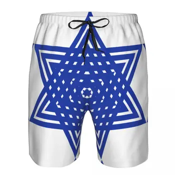 Быстросохнущие Летние Мужские купальники Пляжная доска Короткие Трусы Для мужчин Israel Star Плавательный сундук Пляжная одежда