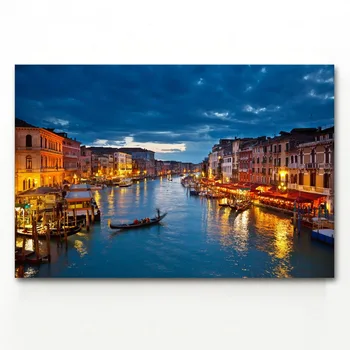 Венецианский пейзаж речная лодка Настенные художественные плакаты и принты Картины на холсте настенные панно для декора гостиной