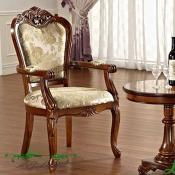 Дизайнерский стул для ресторана Роскошный Эргономичный Деревянный Кухонный стул с высокой спинкой Расслабляющий Винтажный Шезлонг для Кормушки Предметы домашнего обихода