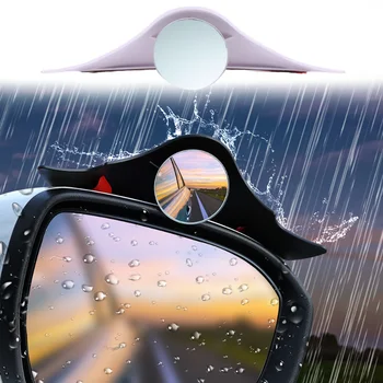 Зеркало заднего вида от дождя, зеркало для слепых зон для бровей, Маленькое Круглое зеркало, Вспомогательное зеркало для парковки на 360 градусов, Широкоугольное HD-стекло