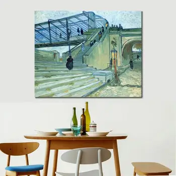 Знаменитое произведение искусства для спальни Мост Тринкетайль Картины Винсента Ван Гога ручная роспись Высокое качество