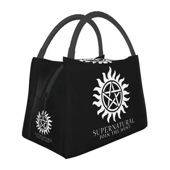 Изготовленная на заказ Сверхъестественная сумка для ланча с символом одержимости, женская Теплая сумка-холодильник, изолированные ланч-боксы для пикника, кемпинга, работы и путешествий