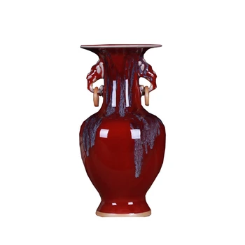 Керамическая ваза Цзиндэчжэнь, Ваза для цветов в китайском стиле, Цветочный Горшок с тонкой гладкой поверхностью, Креативное Украшение дома, украшения Фэн-шуй