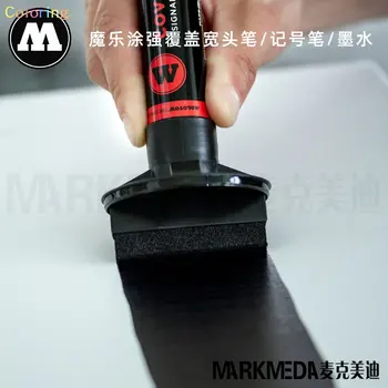 Маркер Molotow Speedflow, 15 мм черный, 667.000. Перманентный пигмент с высокой степенью покрытия и быстрым высыханием для каллиграфии и создания вывесок.