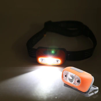 Мини-светодиодный налобный фонарь с USB-аккумулятором, датчик движения тела, фонарик для рыбалки и кемпинга, уличные водонепроницаемые фонари для кемпинга