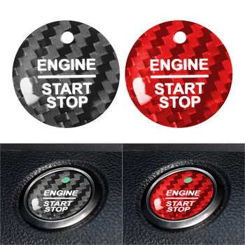 Наклейка Кнопки Включения Зажигания Carbon Fiber ABS Car Keyless Engine Start Stop Для Ford F-150 Raptor Taurus Explorer Expedition