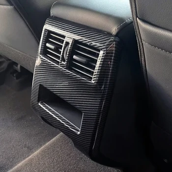 Наклейки на крышку выходного отверстия заднего кондиционера автомобиля для Mitsubishi Outlander 2022 2023 2024 ABS Карбоновая отделка заднего вентиляционного отверстия переменного тока