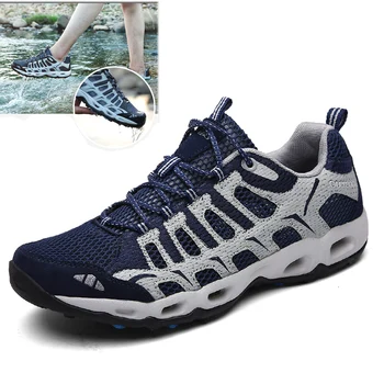 Новая мужская обувь, водонепроницаемая походная обувь, Уличная походная обувь для рыбалки, Износостойкая лесная обувь для бега по пересеченной местности, мужская спортивная обувь