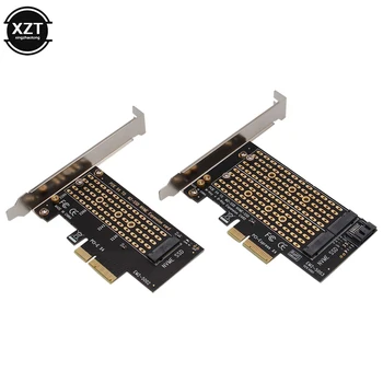 Новый адаптер PCIE для M2/M.2 SATA M.2 SSD PCIE Адаптер NVME/M2 PCIE Адаптер M Key + B Key Адаптер Компьютерных карт расширения M2