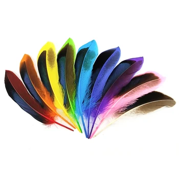Оптовая продажа Разноцветных фазаньих перьев 10-15 см, натуральных Утиных перьев, аксессуаров для головных уборов, ювелирных изделий 