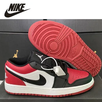 Оригинальная низкая мужская обувь Nike Air Jordan 1, Удобная легкая женская баскетбольная обувь AJ1, спортивные кроссовки CQ9556-500