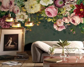 Пользовательские фотообои цветы картина маслом в европейском стиле цветок в помещении спальня ТВ фон настенное покрытие настенная живопись