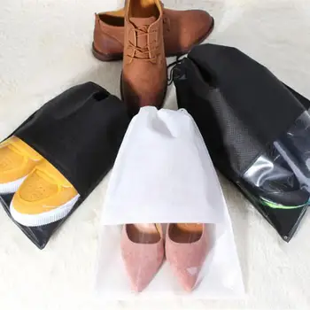 Портативная дорожная обувь, сумки для женщин, Пылезащитные чехлы, сумки для обуви, Нетканые сумки для хранения дорожной обуви, сумки-органайзеры для хранения обуви