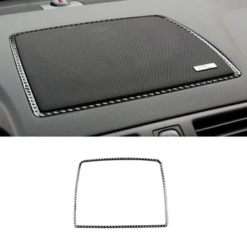 Рамка динамика центральной приборной панели Отделка крышки панели Декоративная наклейка из углеродного волокна для Volvo XC90 2003-2014 Аксессуары