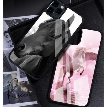 Резиновый чехол для телефона Running Horse Animal для iPhone 12 11 Pro Max XS 8 7 6 6S Plus X 5S SE 2020 XR 12 Mini case