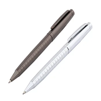Роскошное качество 856 Platinum gray line Business office Шариковая ручка со средним кончиком, новые школьные принадлежности, ручки для письма