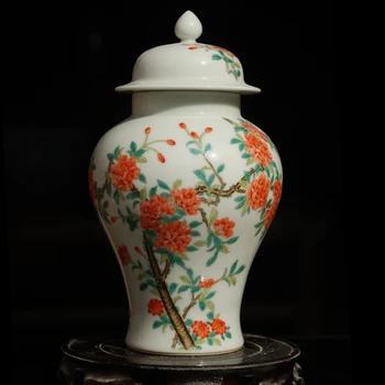 Ручная роспись, натуральная роза Famille, высококачественный гранат, общие украшения для горшков/керамических ваз